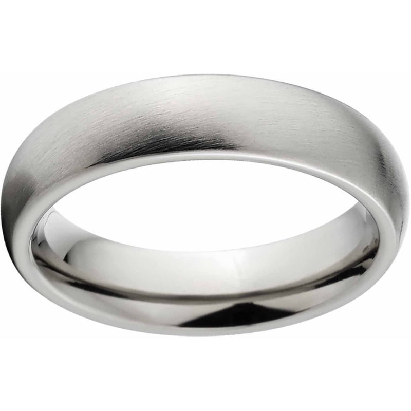 Brushed Titanium Wedding Band with Comfort Fit - 4mm Unisex Ring