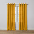 Poly Cotton Grommet Panel for Window Treatment - Light-Filtering Curtains