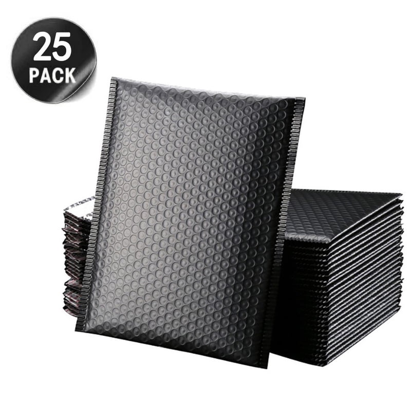 Heavy Duty Waterproof Bubble Mailers 25 Pack Self Seal Shipping Envelopes for Jewelry & Small Business