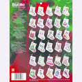 Cross-Stitch Kit with 30 Mini Christmas Stocking Patterns - Holiday Ornaments