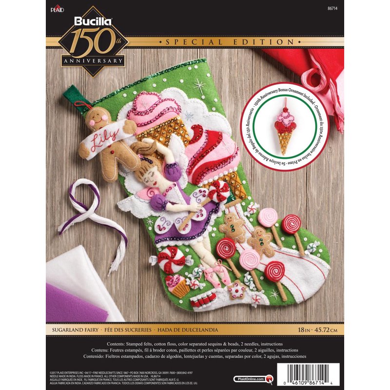 DIY Christmas Stocking Embroidery Kit - Felt Applique, Personalized Holiday Decor