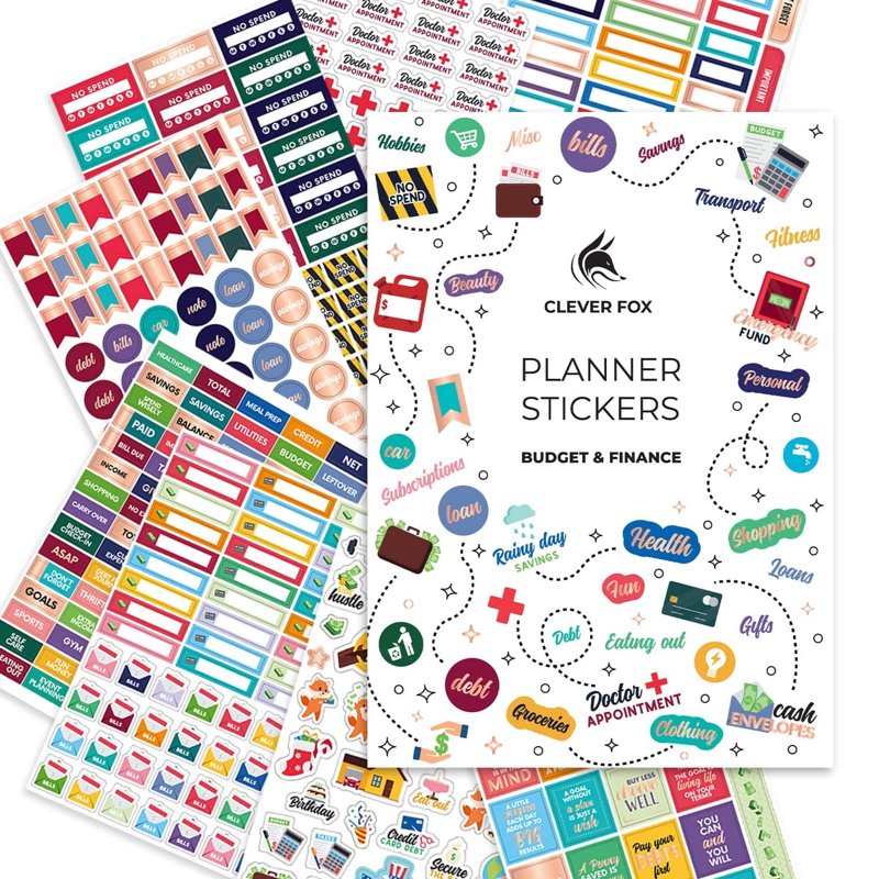 Budget Planner Sticker Set - 1030+ Financial Stickers for Monthly and Weekly Budgeting