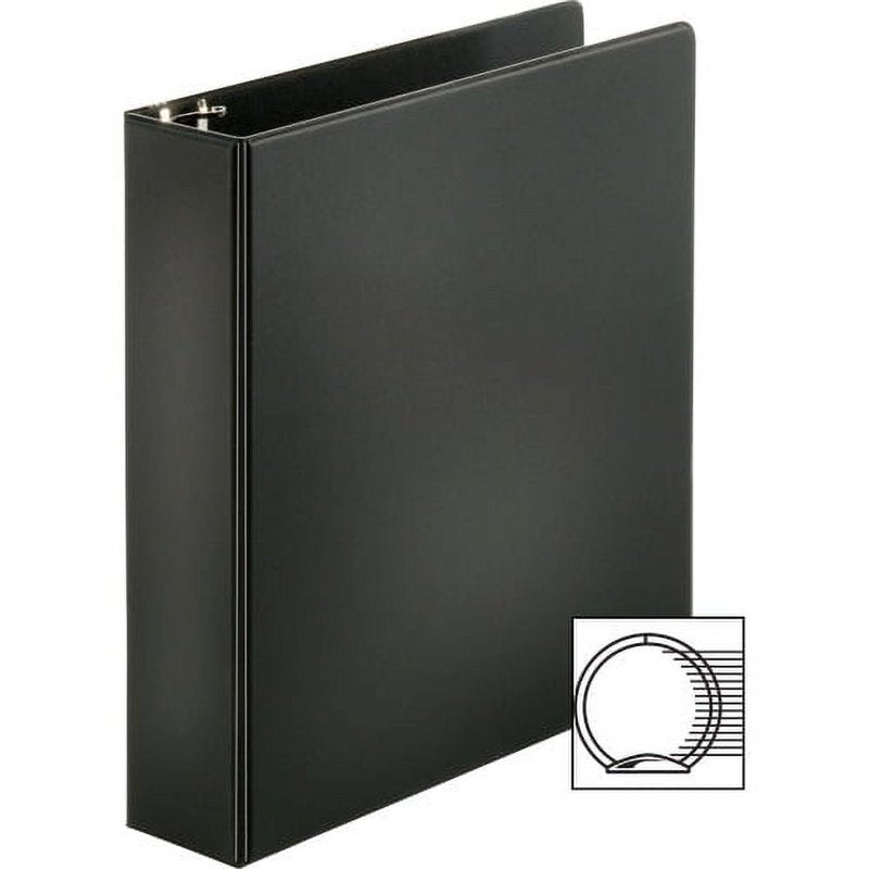 2-Inch Capacity Round-Ring Binder - Black, 8.5 x 11 inch, 475 Sheet Capacity