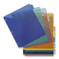 Poly Index Dividers with Pocket - 8-Tab, Multi-Color, 11x8.5 Inches