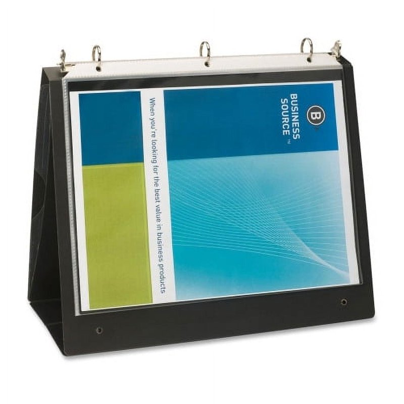 1-Inch Presentation Binder with Internal Pockets and Business Card Holder – Recycled Black Letter Size