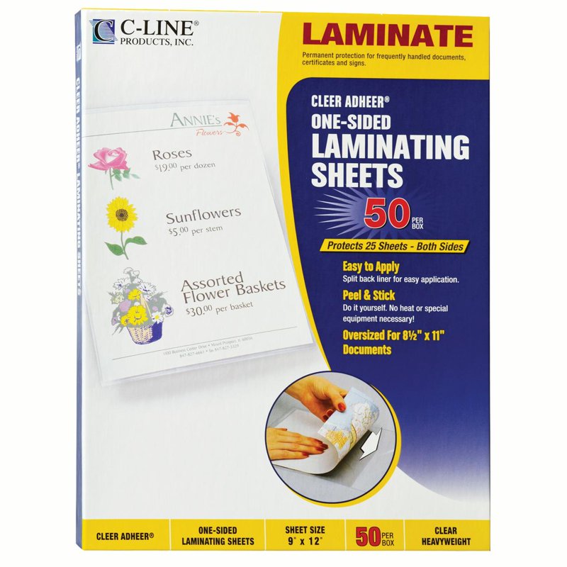 Laminating Film Sheets for Documents and Photos - Box of 50