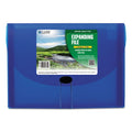 Biodegradable Expanding File Folder - 7 Pockets, Letter Size, Blue