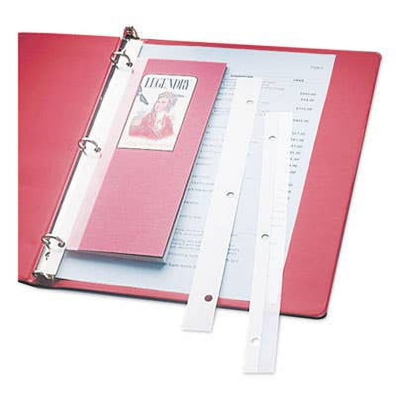 Self-Adhesive Strips for Binders, 3-Hole Punched, 11 x 1 Inches, 200 Pack
