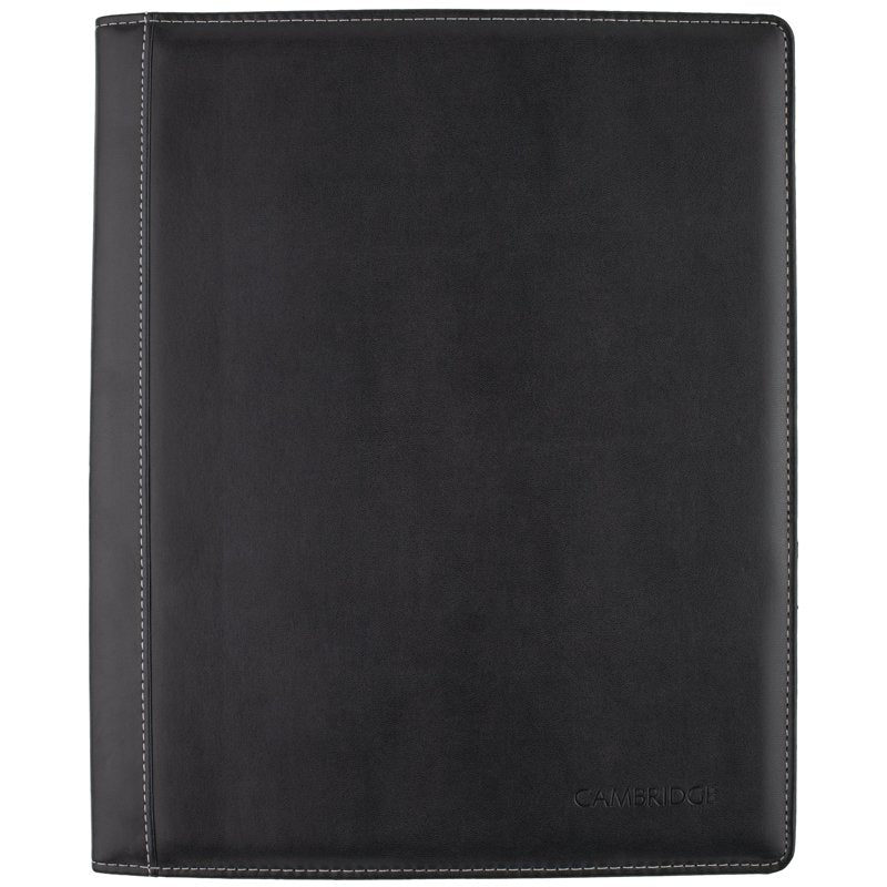 Refillable Faux Leather Notetaker Notebook with Sticky Notes, 8.5x11 Inches