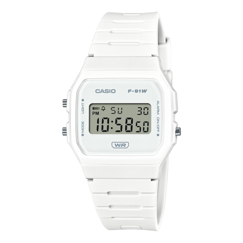 Digital Wristwatch with 7-Year Battery Bio-Based Resin Band White