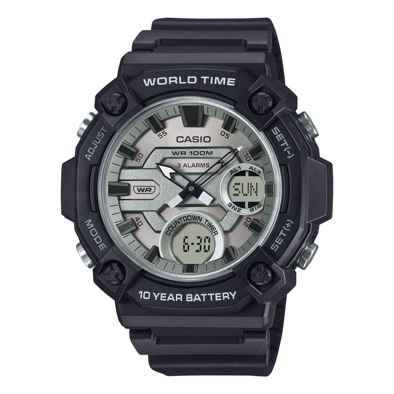Casio Men's Chronograph Watch 100M Water Resistant with 10-Year Battery