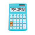 Handheld Calculator 12-Digit LCD Display Office School Light Blue