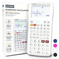 Scientific Graphing Calculator with Graphic Functions - Black, Pink, Solar, White Options