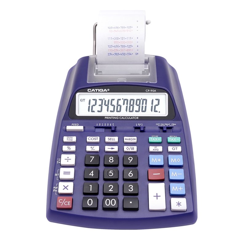 Printing Calculator with Paper Roll for Accounting & Business Use - Upgraded 12 Digit LCD Display
