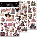 Witch Transfer Stickers for Crafts Scrapbooking Paper Fabric Wood DIY Decor
