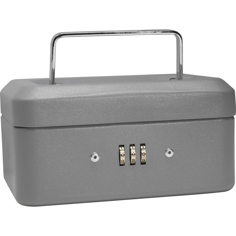 Small Cash Box with Combination Lock for Personal Security - Steel Safe