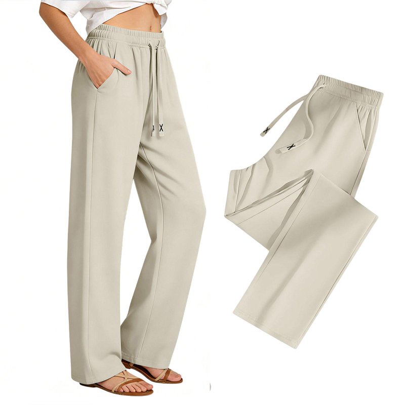 Women's Quick Dry Athletic Pants with Pockets - High Waist, Casual, Lightweight