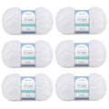 Bulk Chenille Yarn for Knitting & Crocheting - 6 Pack, Soft & Fluffy