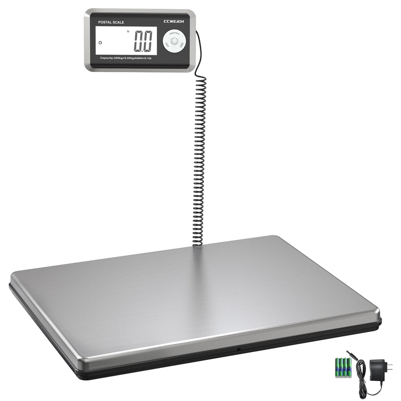 Digital Postal Scale 440lbs Capacity Compact Shipping Weighing Platform