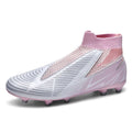 Laceless Men’s Soccer Cleats - Pink Football Shoes for Teen & Adult (41)
