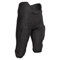 Football Game Pants with Sewn-in Pads and Web Belt - Adult 2XL Black