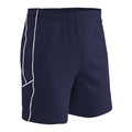 Youth Soccer Shorts - CHAMPRO Header, Navy with White Trim, XL