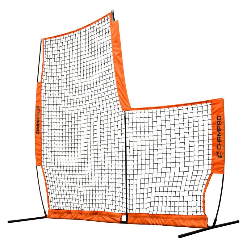 Portable Baseball Softball L-Screen with Carry Bag 7x7 ft Practice Shield