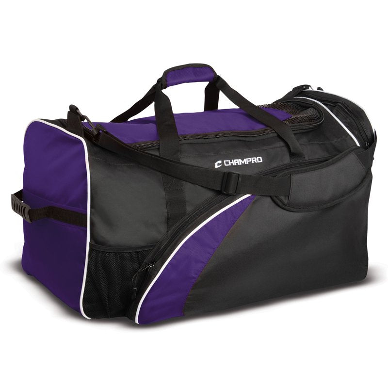 Football Equipment Bag with Ventilated Cleat Pocket - Purple