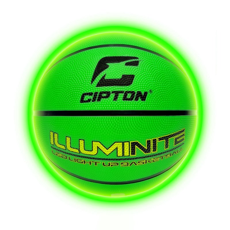 Light Up Basketball Size 6 28.5-Inch LED Glow Rubber Ball for Indoor Outdoor Play