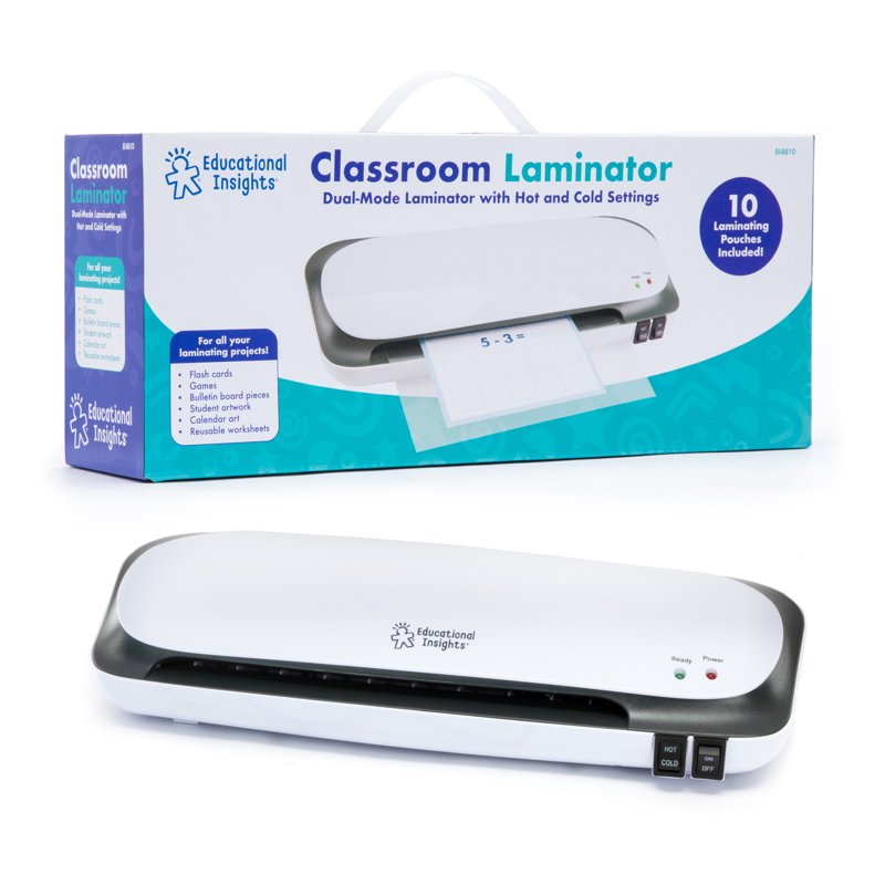 Educational Laminator for Home Office Classroom - Hot & Cold Settings, 8.5x11 Document Size