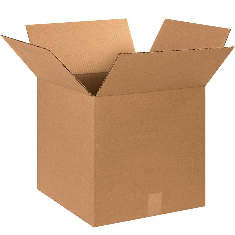 15x15x15 Shipping Boxes - Kraft Corrugated Cube Packaging 25 Pack