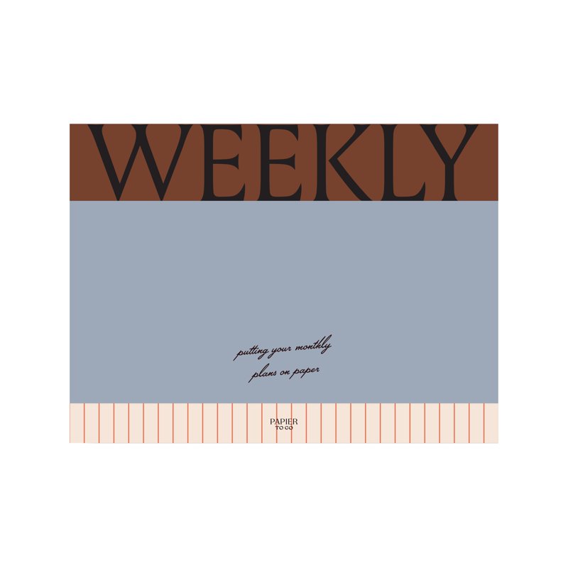 Weekly Desk Pad Organizer with Tear-Away Pages, Colorblock Blue 9.5 x 7.1"