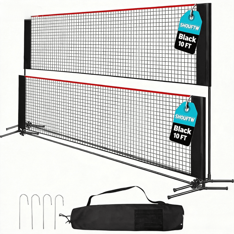 Adjustable Badminton Net with Carry Bag - Indoor & Outdoor Sports Equipment