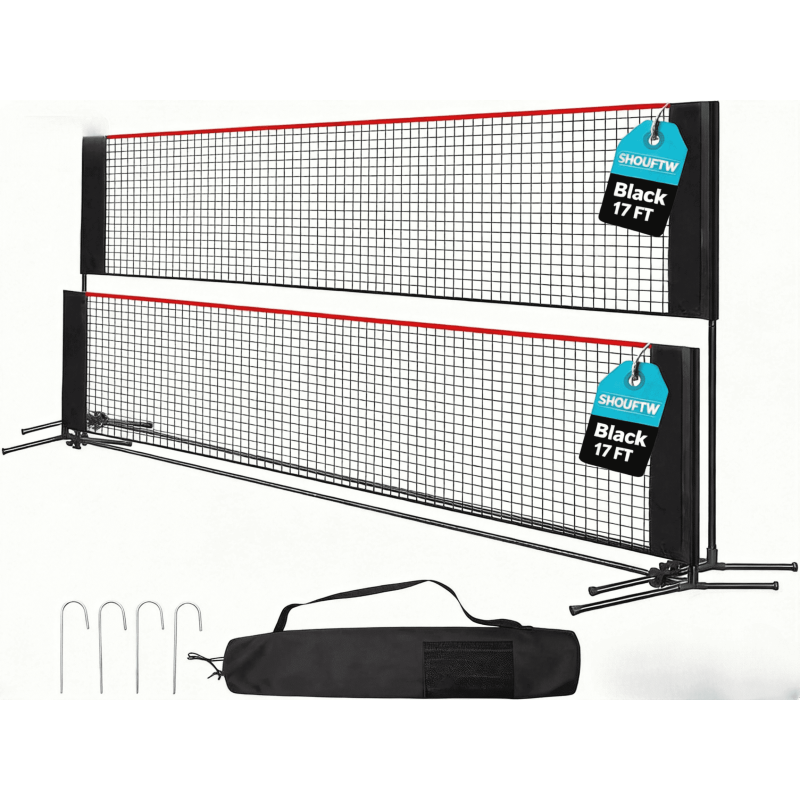 Adjustable Badminton Net with Carry Bag - Indoor & Outdoor Sports Equipment