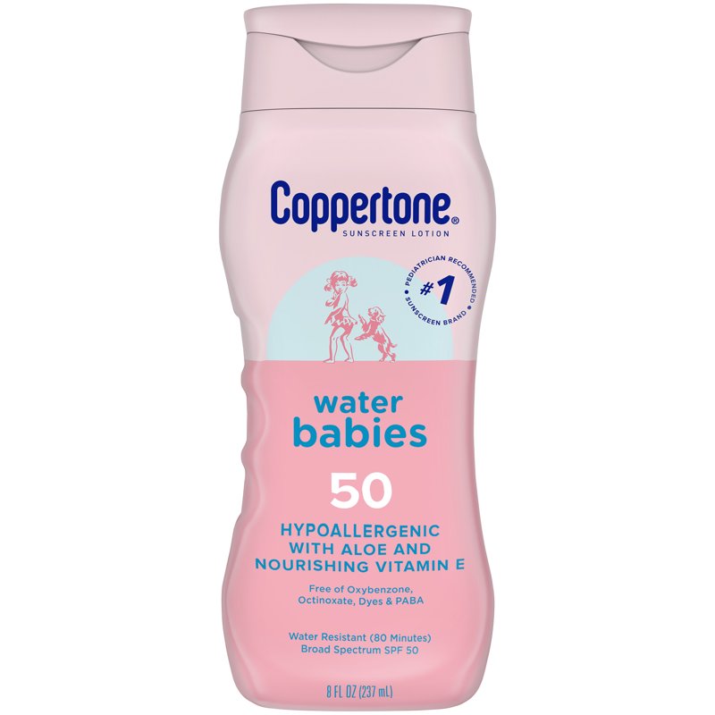 Baby Sunscreen Lotion SPF 50 Water-Resistant Hypoallergenic 8 Fl Oz
