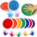 Kids Washable Finger Paint Ink Pad Set - 8 Bright Colors for Arts & Crafts