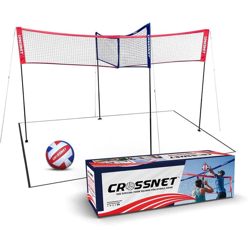Outdoor Volleyball Game Set with Net, Ball & Accessories