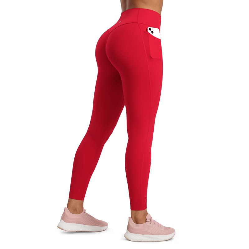 High Waist Yoga Leggings with Pockets & Scrunch Butt - No Front Seam