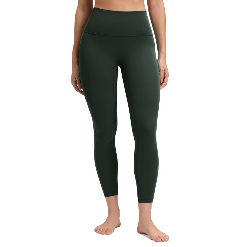 High Waist No Front Seam Yoga Leggings - 25 Inch Inseam Lounge Pants
