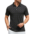Men's Novelty Print Golf Polo Shirt - Quick Dry, Moisture Wicking Athletic Top