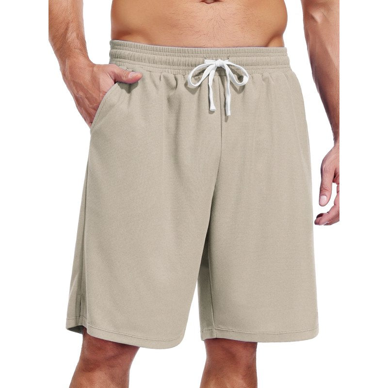 Men's Athletic Shorts with Pockets & Elastic Waistband for Running Gym & Basketball