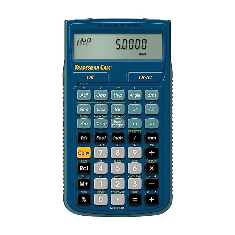 Industrial Calculator Blue | Tradesman Math & Conversion Tool