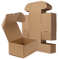 25 Pack 8x6x4 Brown Corrugated Shipping Boxes for Small Business Packaging