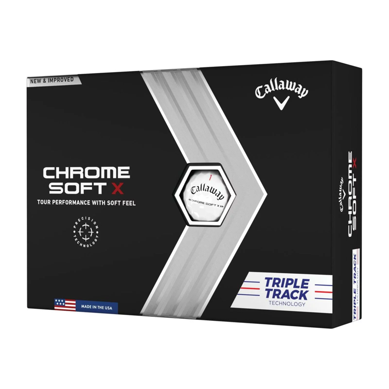Callaway Chrome Soft X Triple Track Golf Balls 12pk White - 2022