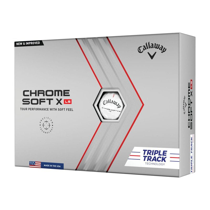 Callaway Chrome Soft X LS Triple Track Golf Balls 12pk White - 2022