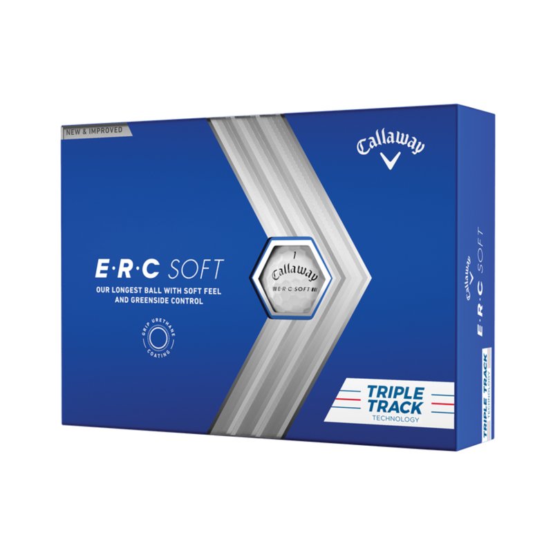 Callaway ERC Soft Triple Track Golf Balls - 12 Pack, Soft Feel & Long Distance