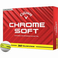 Callaway Chrome Soft Golf Balls 360 Yellow Stripe - 12 Pack, 2024