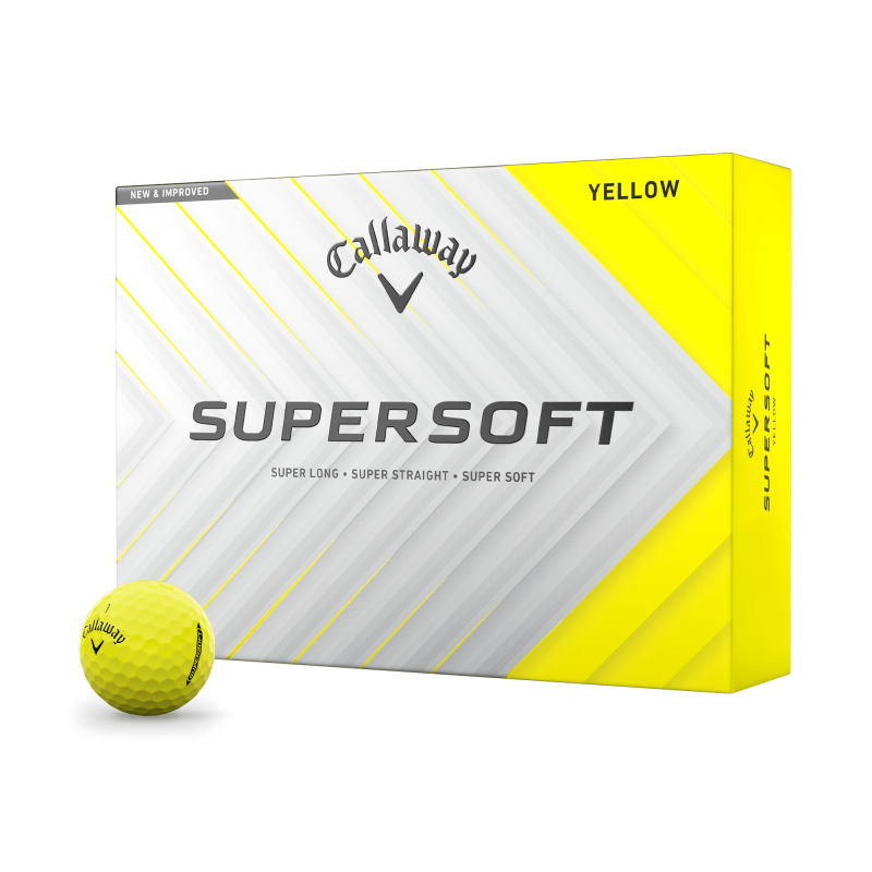 Callaway SuperSoft Golf Balls 12 Pack - Soft Feel, Distance & Control