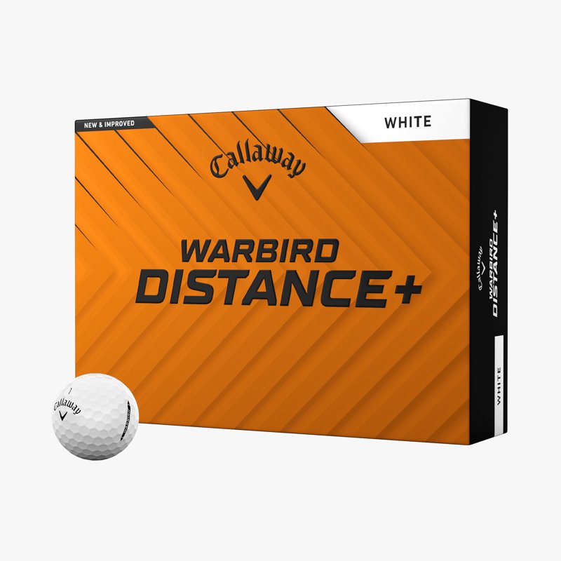 Callaway Warbird Distance+ Golf Balls 2025 - White, 12 Pack