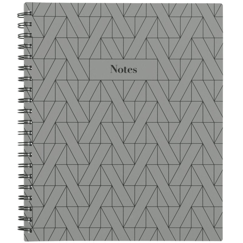 Gray Geo Fashion Notebook - 80 Sheets, 8.5 x 11 Inches, Wirebound